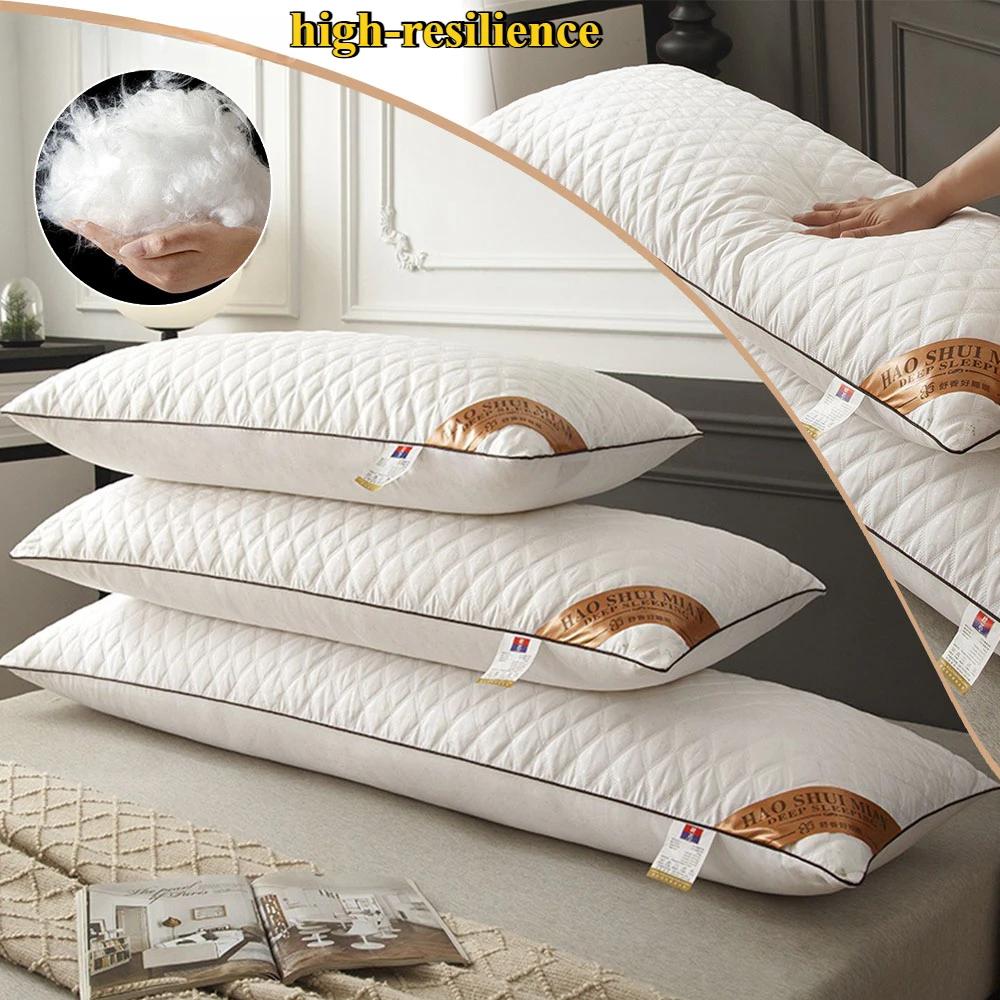 1 шт. Роскошная стеганая двойная подушка, удобная длинная подушка для тела, поддержка шеи, содержит наполнитель для спальни, дивана, домашнего декора