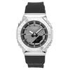 G-Shock Аналогово-цифровые часы из биополимерной смолы, черный циферблат, кварцевые, GM-S2110-1A1, 200 м, женские