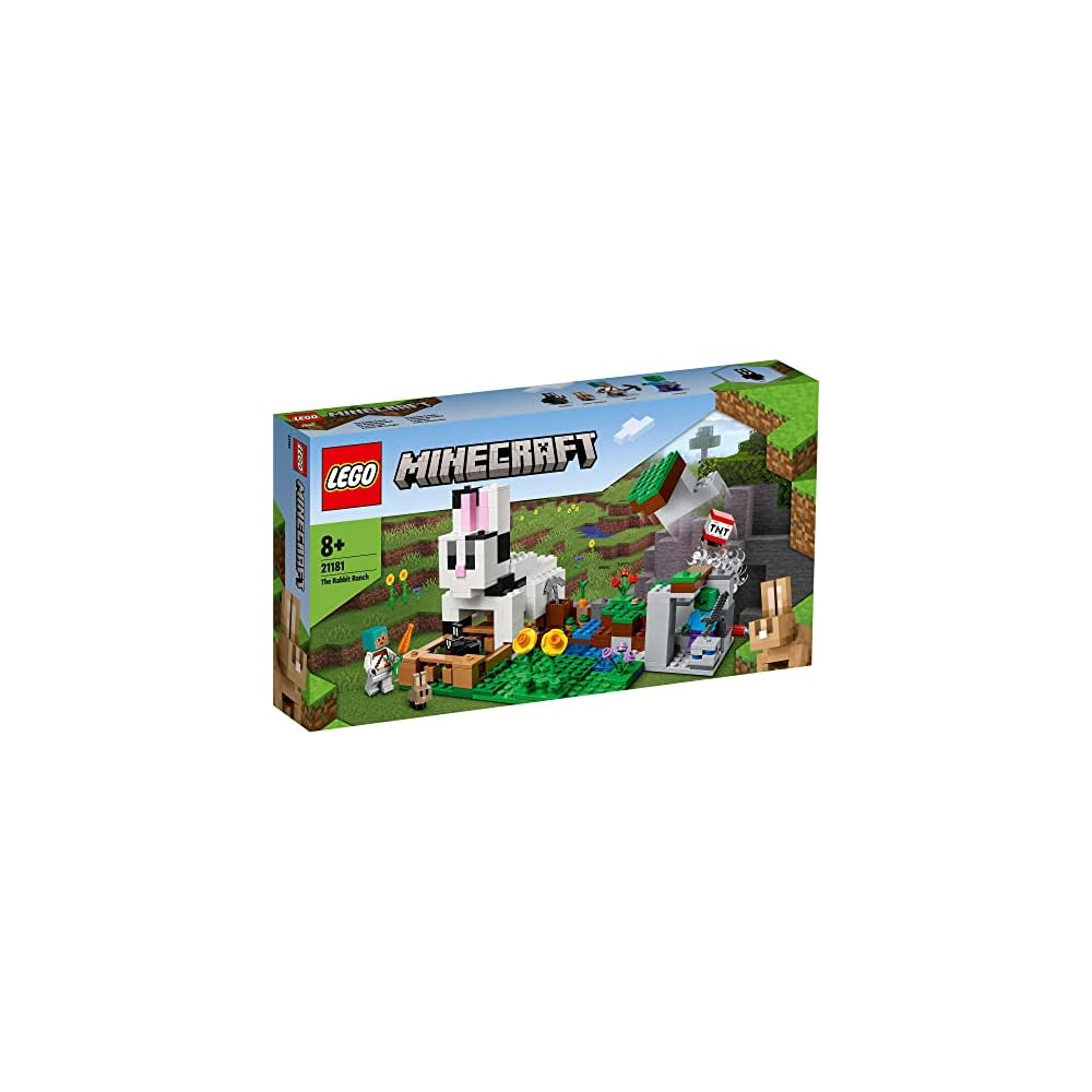 LEGO Minecraft Rabbit Farm 21181 Building Blocks Toy for Kids Ages 8 and Up