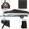 Outdoor V-Shaped Yacht Cover, 190T Polyester Taffeta Fabric, Waterproof Sunproof Dustproof Full Boat Hull Protector
