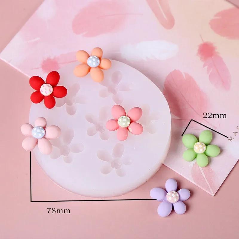 Mini Flowers Series Silicone Mold DIY Handmade Fondant Cake Baking Chocolate Sugar Cake Tool Resin Polymer Clay Making Mould