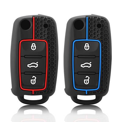 Чехол для автомобильного ключа силиконовый чехол для Volkswagen VW Polo Golf Passat Tiguan Beetle Caddy T5 Up Eos Skoda Octavia Seat Leon Altea