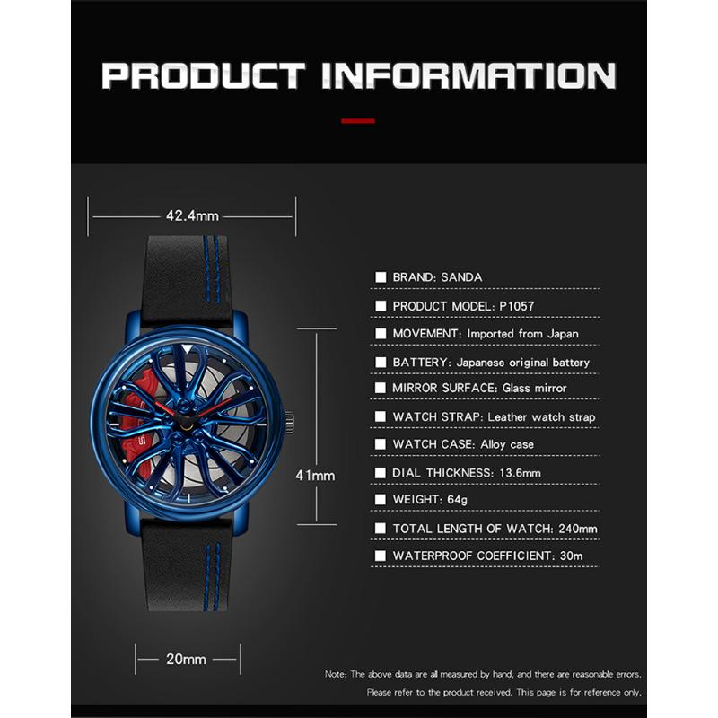 SANDA Новые модные тенденции с полым кварцевым ремешком Epita, персонализированные креативные часы