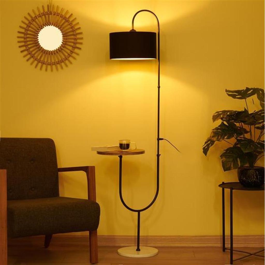 Safir Light Oslo Журнальный столик на мраморной ножке Торшер Черный