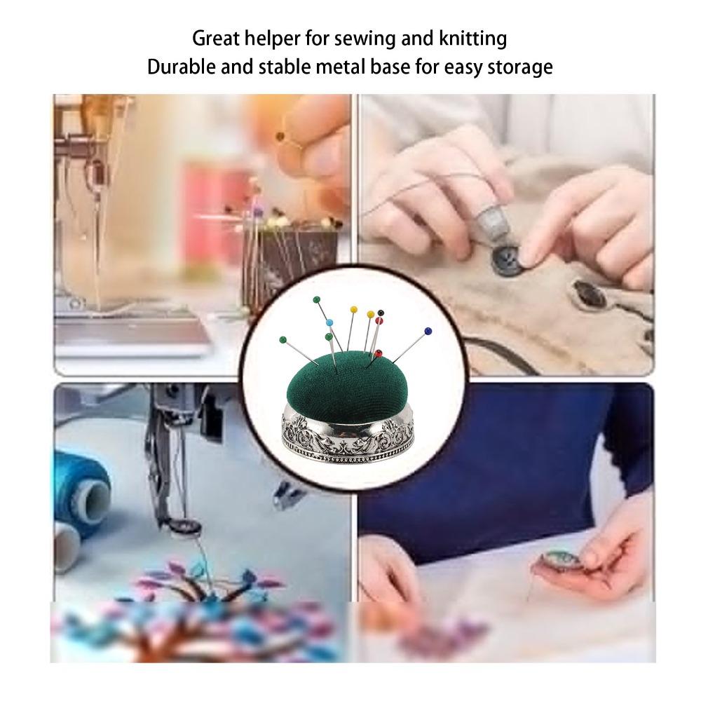 Soft Elastic Design Vintage Pin Cushion Metal Base Metal Base Pin Cushion For Sewing