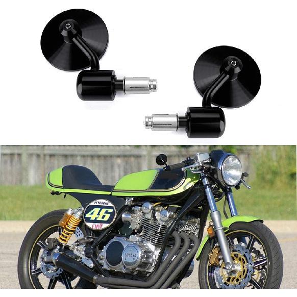 Кастомные мотоциклетные CNC зеркала заднего вида на руль, 3" круглые, 7/8" 22 мм, совместимые с Honda Yamaha Suzuki Kawasaki Aprilia Derbi Ducati