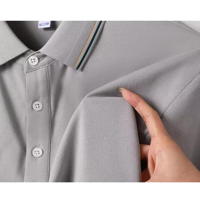 Новая летняя рубашка-поло с вышивкой, хлопковая мужская дышащая рубашка высокого качества с короткими рукавами, деловая повседневная рубашка-поло для мужчин