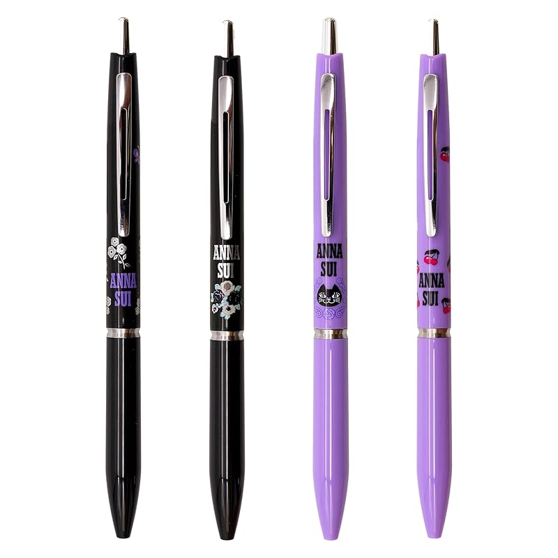 Acro×ANNASUI/Acro×ANNASUI oil-based ballpoint pen 0.5mm black ink [black/flower]