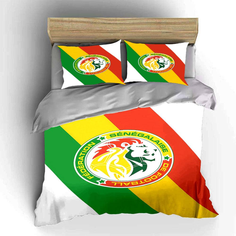 "Senegal Football Bedding Set" Bedding Duvet Cover Set Duvet Cover Pillowcases (1 * Duvet Cover 2 * Pillowcases, without duvet insert)
