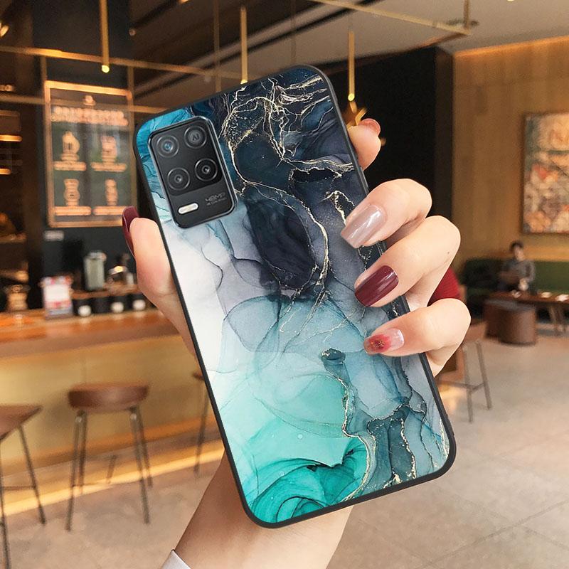 Чехол для телефона с синим мрамором для OPPO Realme 8 7 6 5 C3 C21 C20 C21Y C11 X50 X3 SuperZoom F19 A94 A74 A91 A53S A54 A15 A11