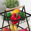 Fruit Basket Living Room Storage Kitchen Storage Basket Storage Tier Shelves Multi Layer Hollow Grids Kitchen Organizer
