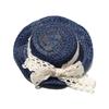 10 Colors Lace Bow Mini Hand Weaved Hats Straw Hat Doll Hat Accessories Doll House Ornament