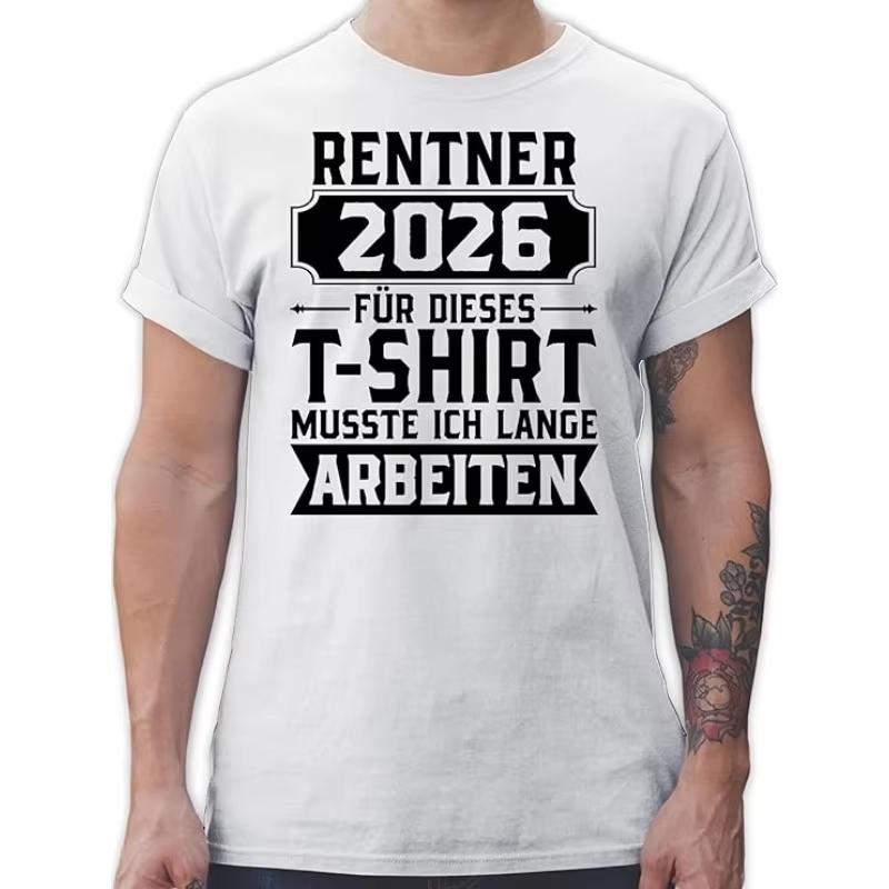 Rentner 2026 Retireunisext Quote Vintage Frame Print Tshirt Unisex Unisex Soft Cotton Short Sleeve Daily Casual Tops