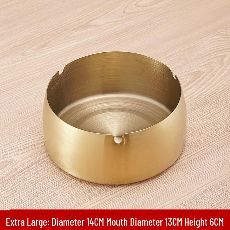 Stainless Steel Windproof Ashtray: Large, Creative Design for Home, Restaurant, and Cafe