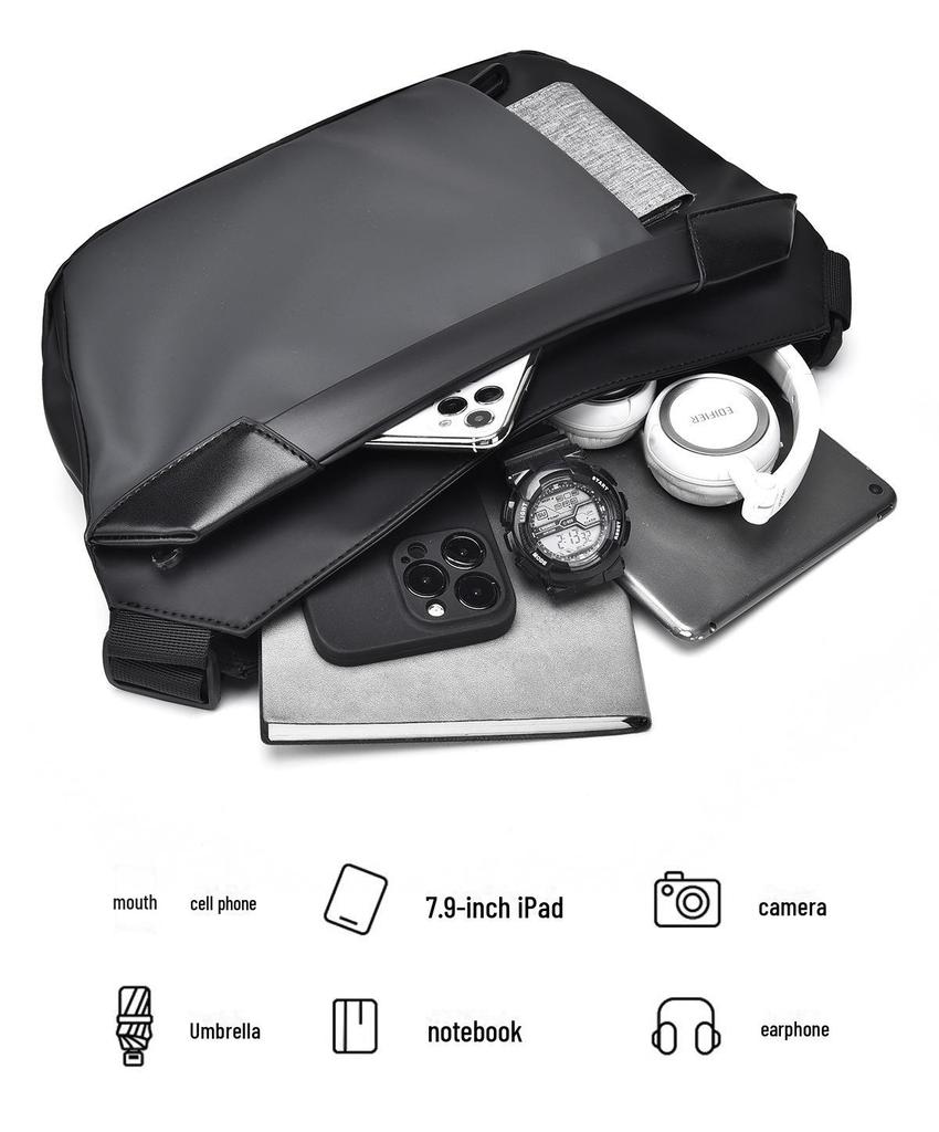 Стильная мужская сумка-мессенджер в корейском стиле: Универсальный, легкий, функциональный и идеально подходящий для деловых поездок.