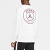 Jordan Paris Saint-Germain Imprinted Logo Long Sleeve T-Shirt Men Tops White CK9782-100