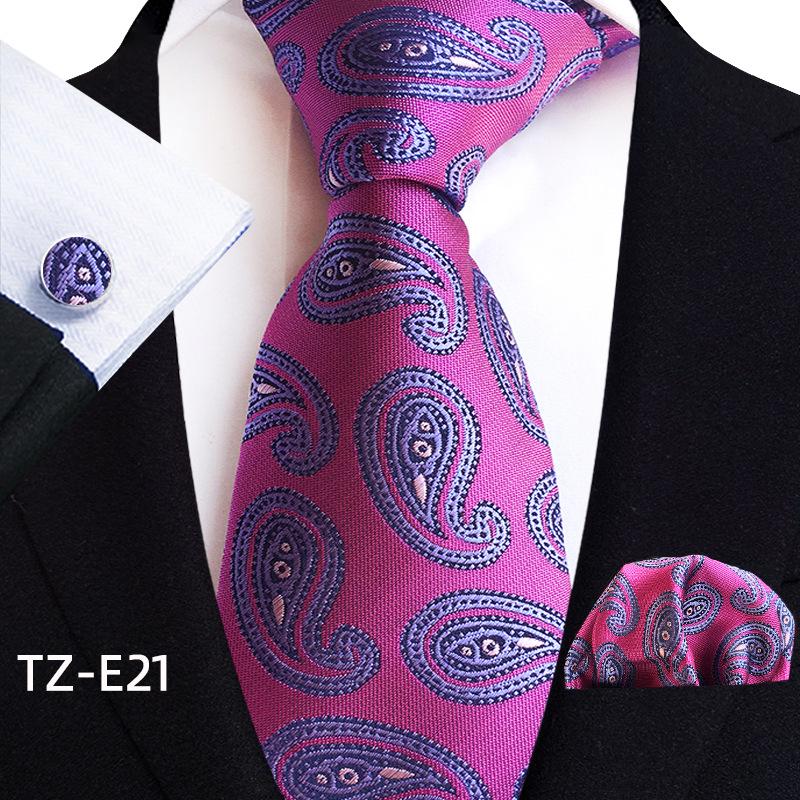Paisley Waist Flower Men's Tie, Pocket Square, and Cufflinks Set - 2025 Edition