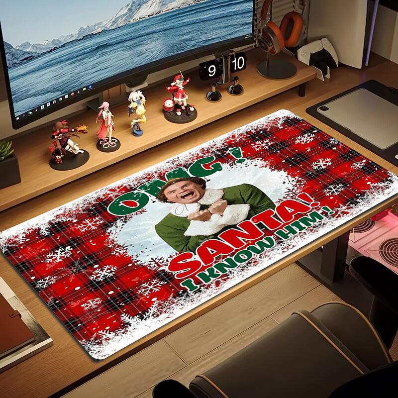Christmas Movie Color Mouse Pad Large Gaming Table Cushion Non-slip Laptop Tablet Big Mousepad XXL Mat Mini PC Playmat With Lock edge