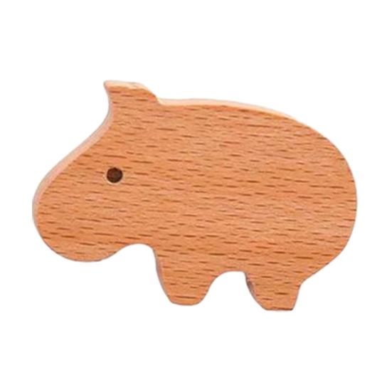 Wooden Wall Hook Lightweight Adhesive Hook with Natural Wood Grain Design Hook for Items Kids Schoolbags Hats