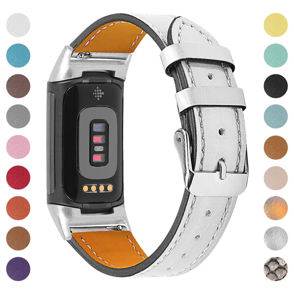 Запасной ремешок для часов из натуральной кожи для Fitbit Charge 3/4, Унисекс