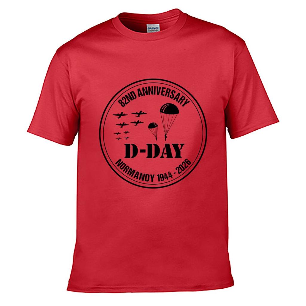 82nd Anniversary D Day Norunisexdy 1944 2026 Airborne Parachutes Aircraft ShortSleeved TShirt