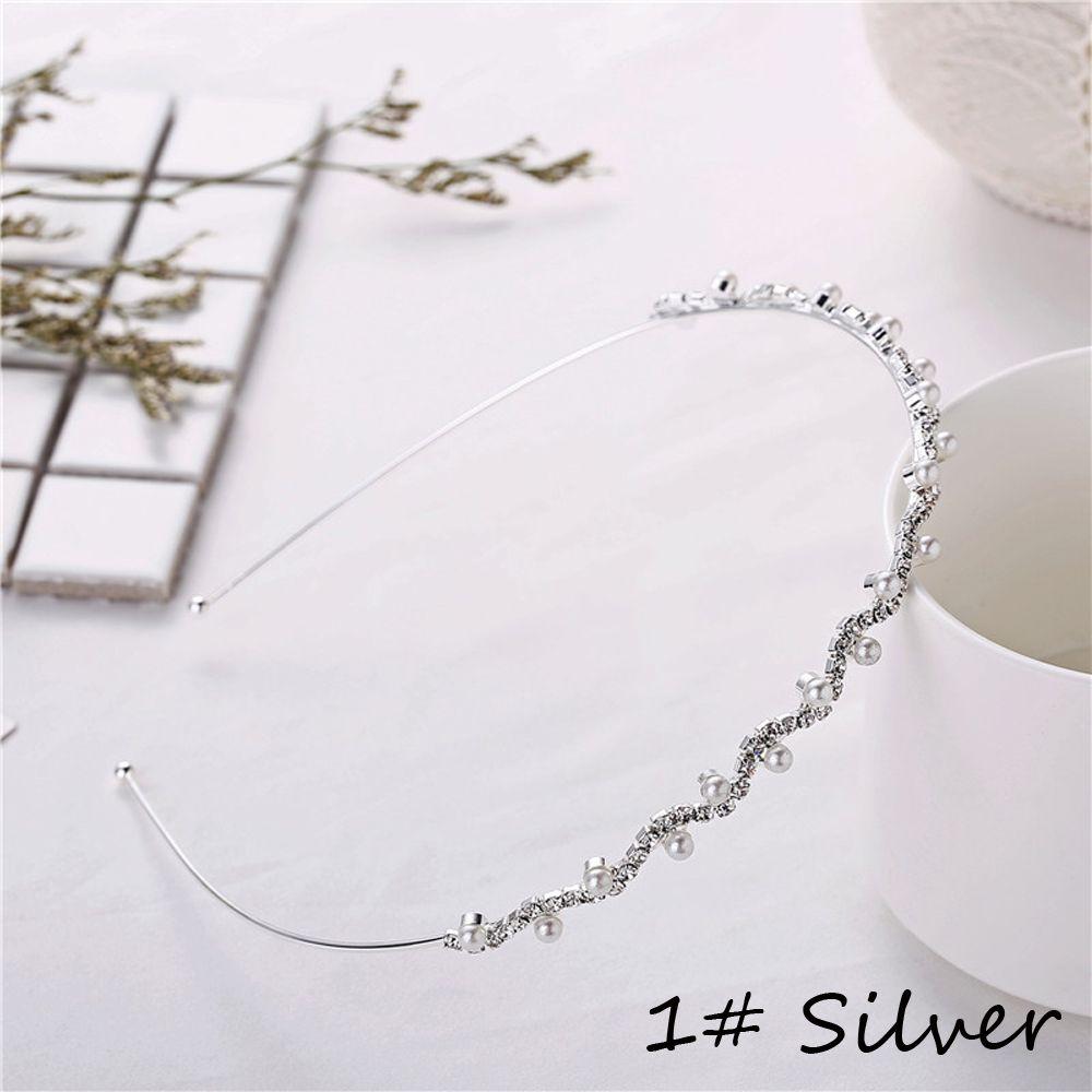 Аксессуары Женское Украшение Свадебная Вечеринка Жемчужная Волна Повязка на Голову Обруч для Волос Кристалл Стразы Хайбенд