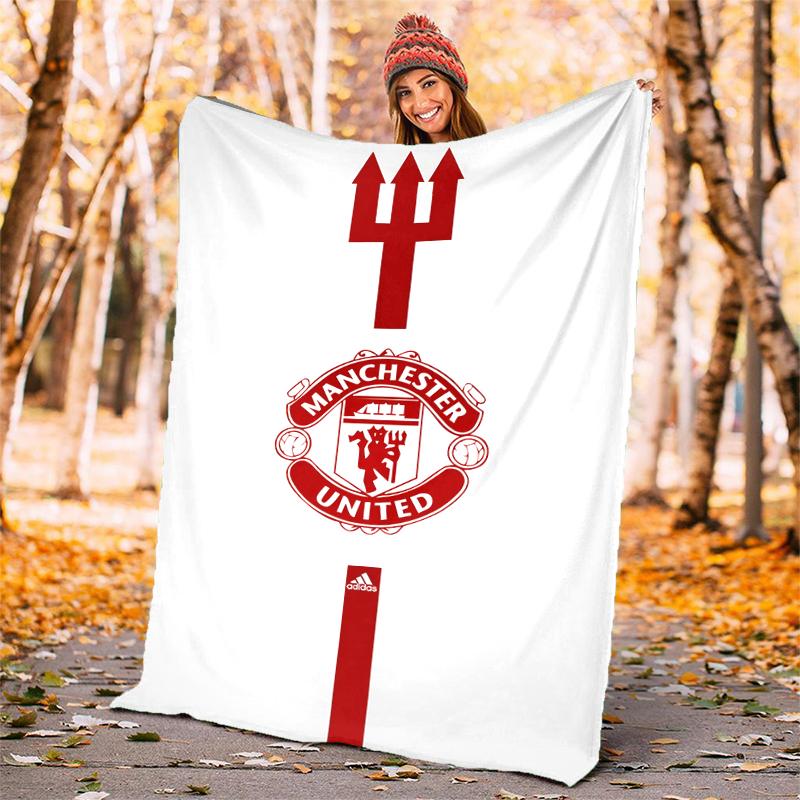 Manchester Football Flannel Blanket Soft All-Season Throw, Design for Camping, Car Travel, Hiking Sofa, Bed, Office Perfect Gift for Parties