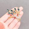 Elegant Blue Crystal Deer Brooch - Celebrity-Inspired Fashion Accessory