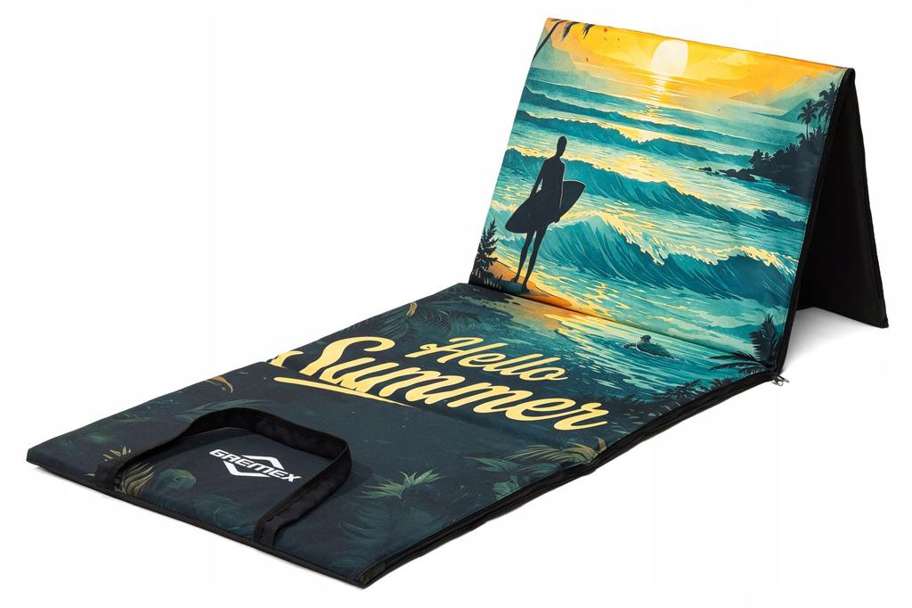 Largest Detachable Beach Mat Bag for Croatian Beaches 200X62 Stripes