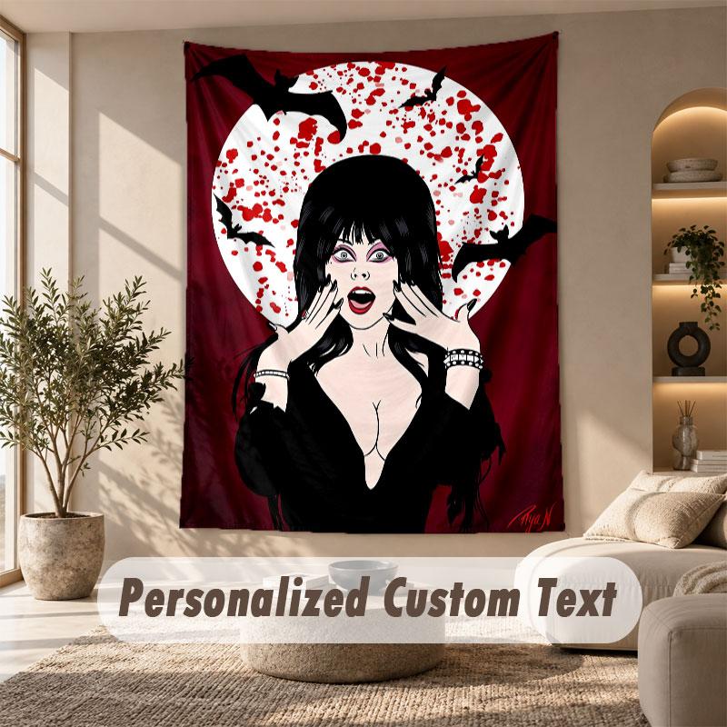 Wall Hanging Tapestry Art Cloth Bedroom Room Background DecorElvira Mistress of the Dark