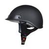 Мотоциклетный полушлем с быстросъемной пряжкой, полукапюшон, открытый мотоциклетный шлем для L-велосипедов и горных велосипедов (Матовый черный/глянцевый черный)