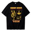 Бруно Марс The RoUnisextic Tour 2026 Футболка Унисекс Женская Хип-хоп Летняя Винтажная С коротким рукавом Круглый вырез Повседневная Рубашка Топы