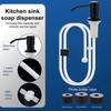 Дозатор мыла для кухонной раковины из нержавеющей стали, настольный насос с набором удлинительной трубки длиной 1 м, вращение на 360 градусов, защита от коррозии
