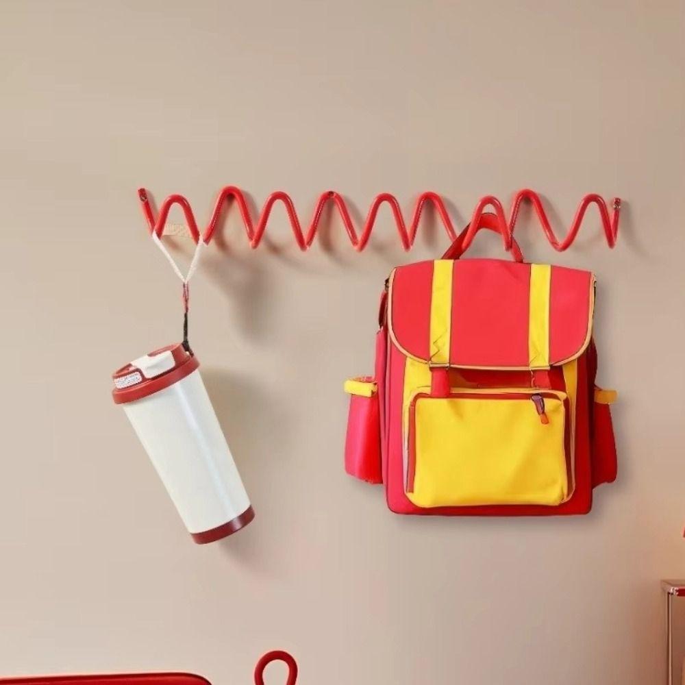 Wavy Shape Door Back Clothes Hook Waterproof Key Hook Rack Metal Wall Hook for Kitchen Bedroom