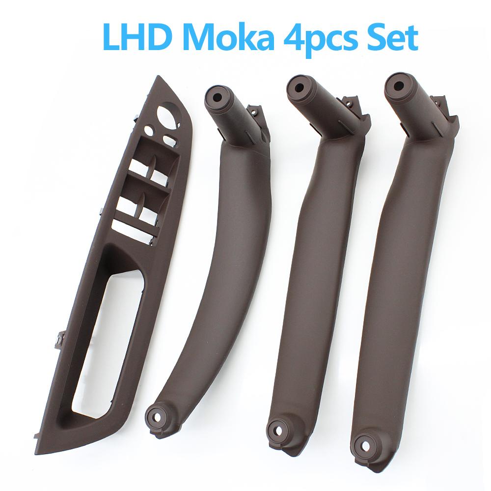 4pcs Set LHD RHD Interior Door Armrest Pull Handle Cover Trim Replacement For BMW X5 X6 E70 E71 E72
