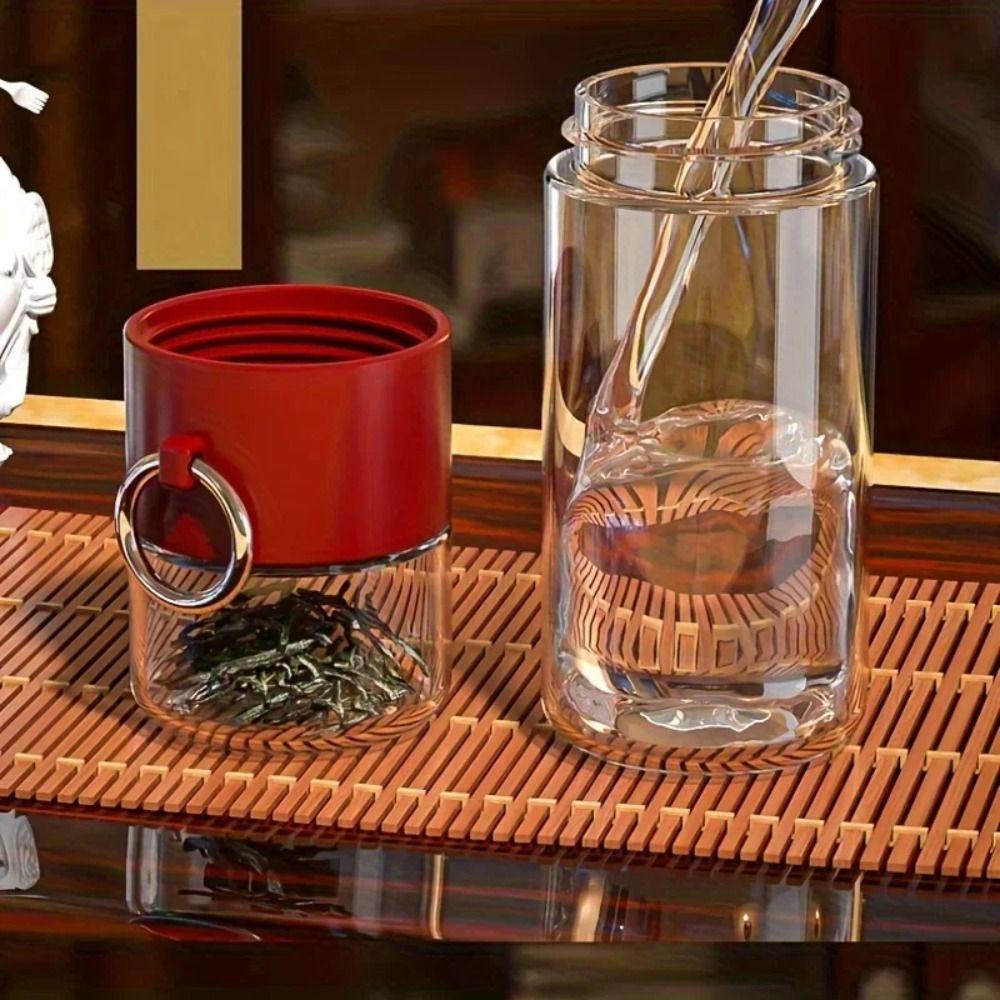 400ML Tea Water Cup with Tea Filter Infuser Tumbler Lightweight Tea Water Bottle  Hiking Camping