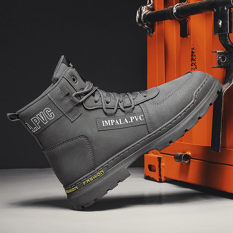 Спецобувь мужская 2024 новая водонепроницаемая и нескользящая рабочая инструментальная мужская обувь весенняя спортивная высокая берца ботинки мартин мужские