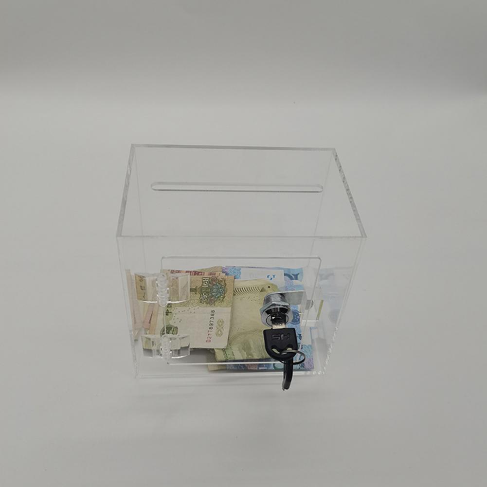 Прозрачный чехол-копилка, копилка с 2 запертыми акриловыми копилками с идеальным решением для сбережений для взрослых и подарков