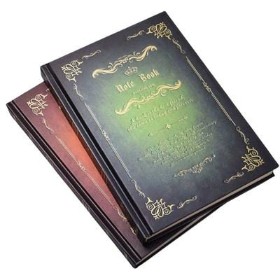 PLEAVIT Антикварный блокнот, Дневник заклинаний, Ретро-дневник, Формат А5, Набор из 2 штук (Зеленый/коричневый)