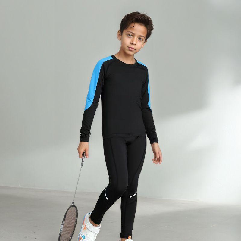 Детский спортивный костюм из быстросохнущих влагоотводящих леггинсов для бега (4-12 лет).