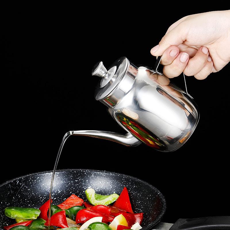 Нержавеющая стальная масляная графинчик Банка для оливкового масла Соевый соус Масло Дозатор Герметичный контейнер для приправ Кухонный инвентарь Инструмент для приготовления пищи