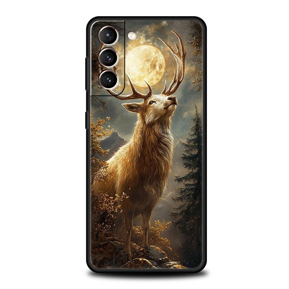 Cartoon Animal Deer Phone Case Cover for Samsung Galaxy S26 S25 S24 S23 S22 S20 S21 FE Ultra S25 Edge Plus 5G Soft TPU Shell Bag