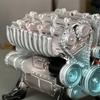 V8 Car Engine Model Realistic Resin 8-Cylinder Auto Engine Decoration Home Office Desktop Ornament Kids Science Learning Educational Toy