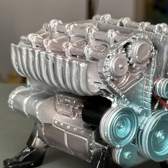 V8 Car Engine Model Realistic Resin 8-Cylinder Auto Engine Decoration Home Office Desktop Ornament Kids Science Learning Educational Toy