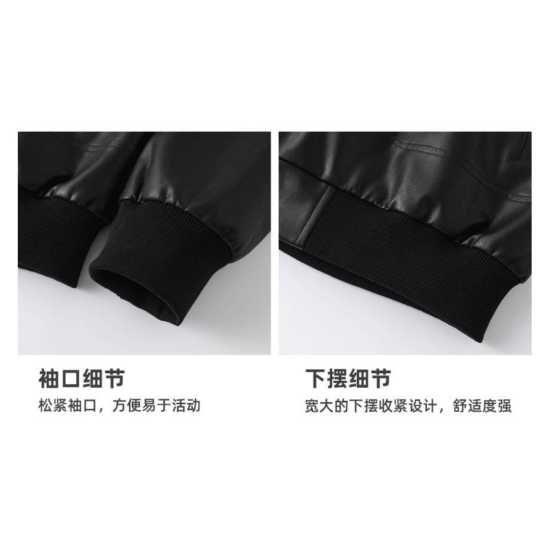 Men Vintage Loose Stand Collar Windproof Motorcycle Jacket Autumn