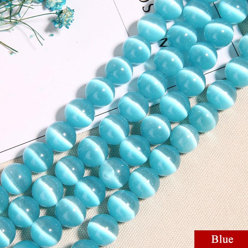 Креативные свободные бусины, подвеска для изготовления ювелирных изделий, сделай сам, для ожерелья, браслета, круглые 100-50 шт. 4-8 мм, натуральный кошачий глаз опал