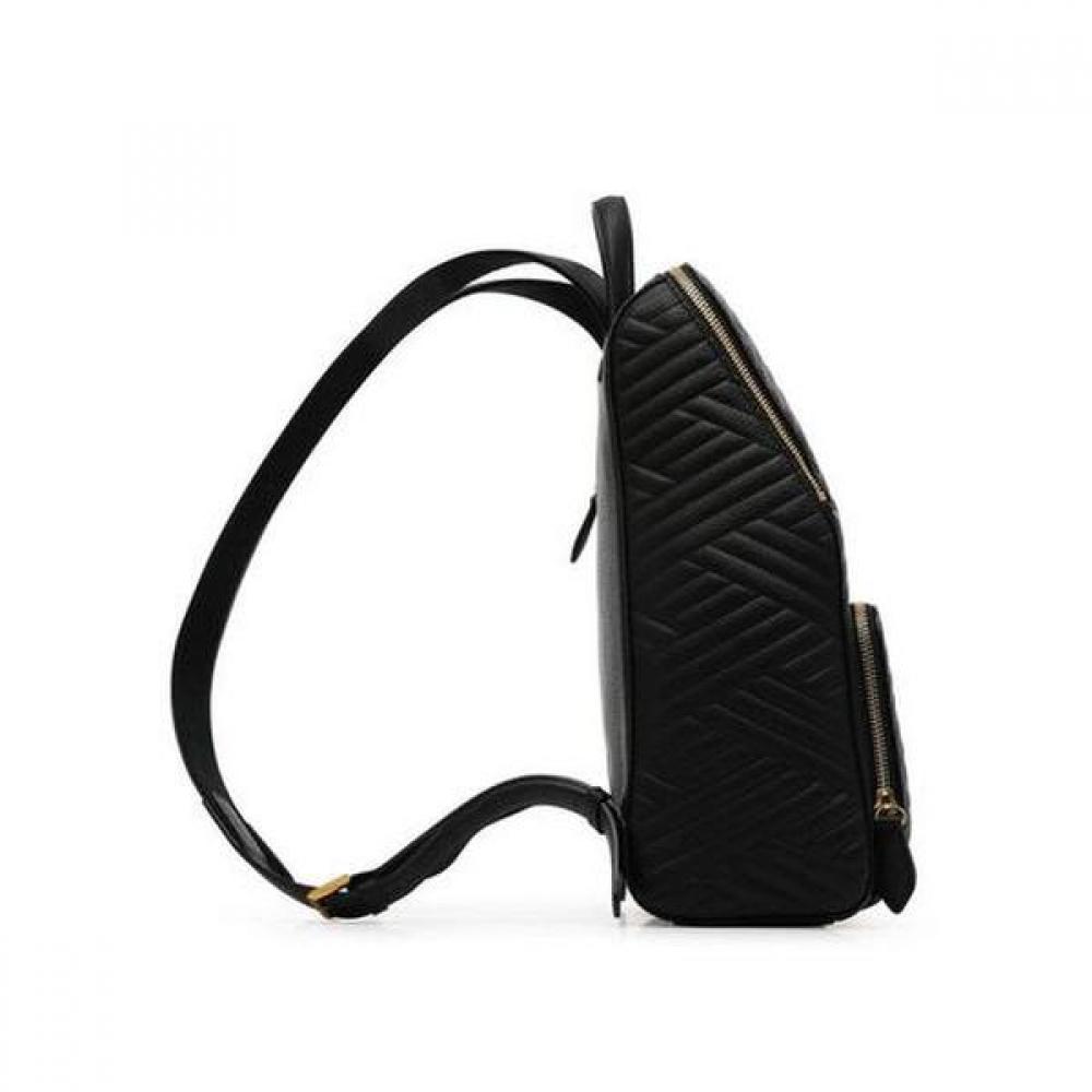 Daks Black Cutting Dd Logo Quilted Leather Backpack Dcba2f369