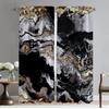 Плотные шторы для комнаты, 2 панели, черные, золотистые, мраморные шторы, детская комната, домашний интерьер, шторы, абажуры, тюль для спальни, гостиной