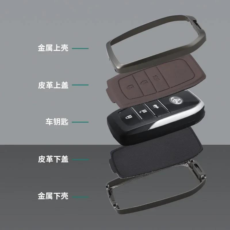 Car Key Case for Toyota Key Cover For CHR RAV4 Auris Avensis Prius Aygo Camry Corolla Land Cruiser 200 Prado Crown Car Key Fob
