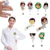 L&B Cute Retractable Badge Reel Nurse Doctor Key ID Name Card Holder Office Supplies
